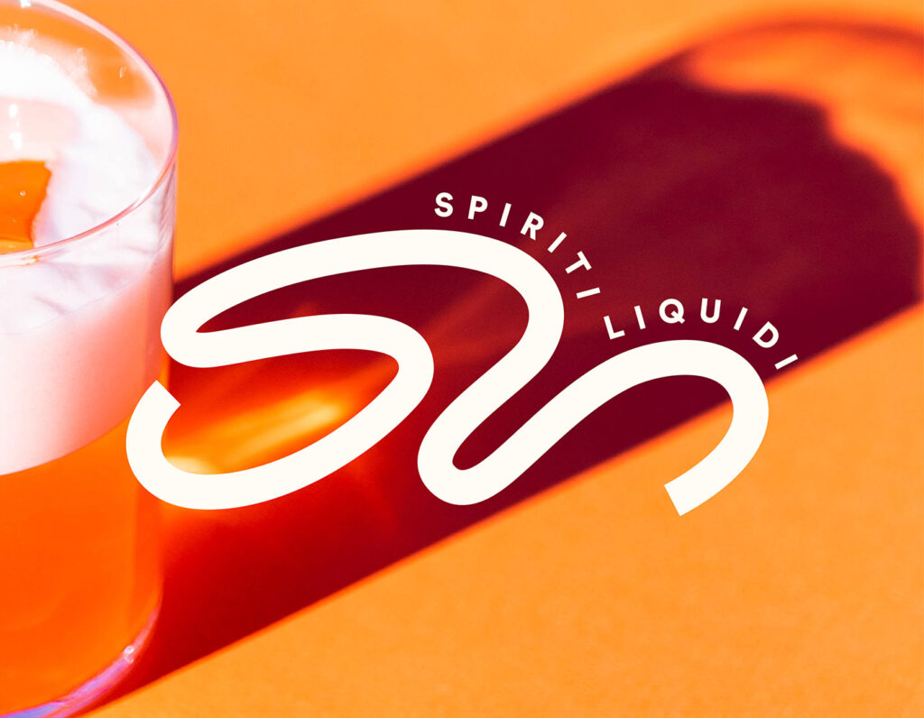 Logo Design and Brand Identity for Spiriti Liquidi, a food and drink catering service and event management focused on high quality and a friendly experience.