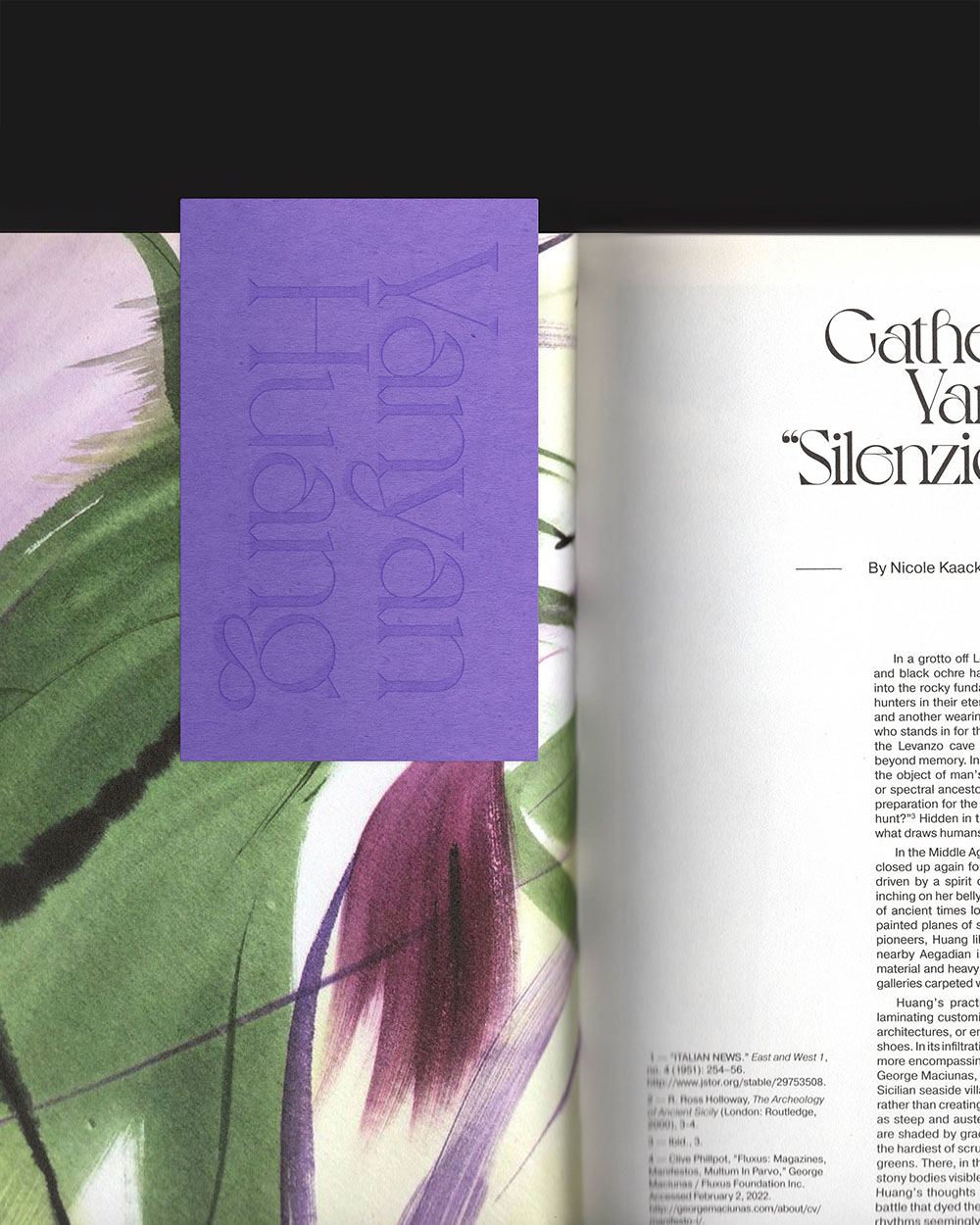 Dellupi Arte Yanyan Huang Catalogue, Editorial Design for Il Silenzio del tempo exhibition in Milano