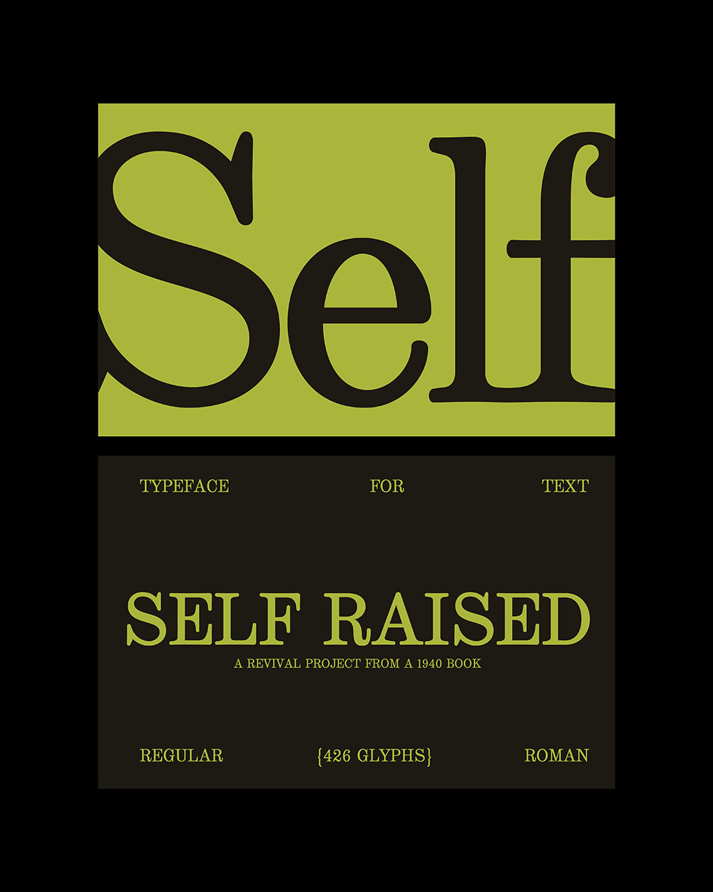 Self raised Typeface, Business Card Graphic Design