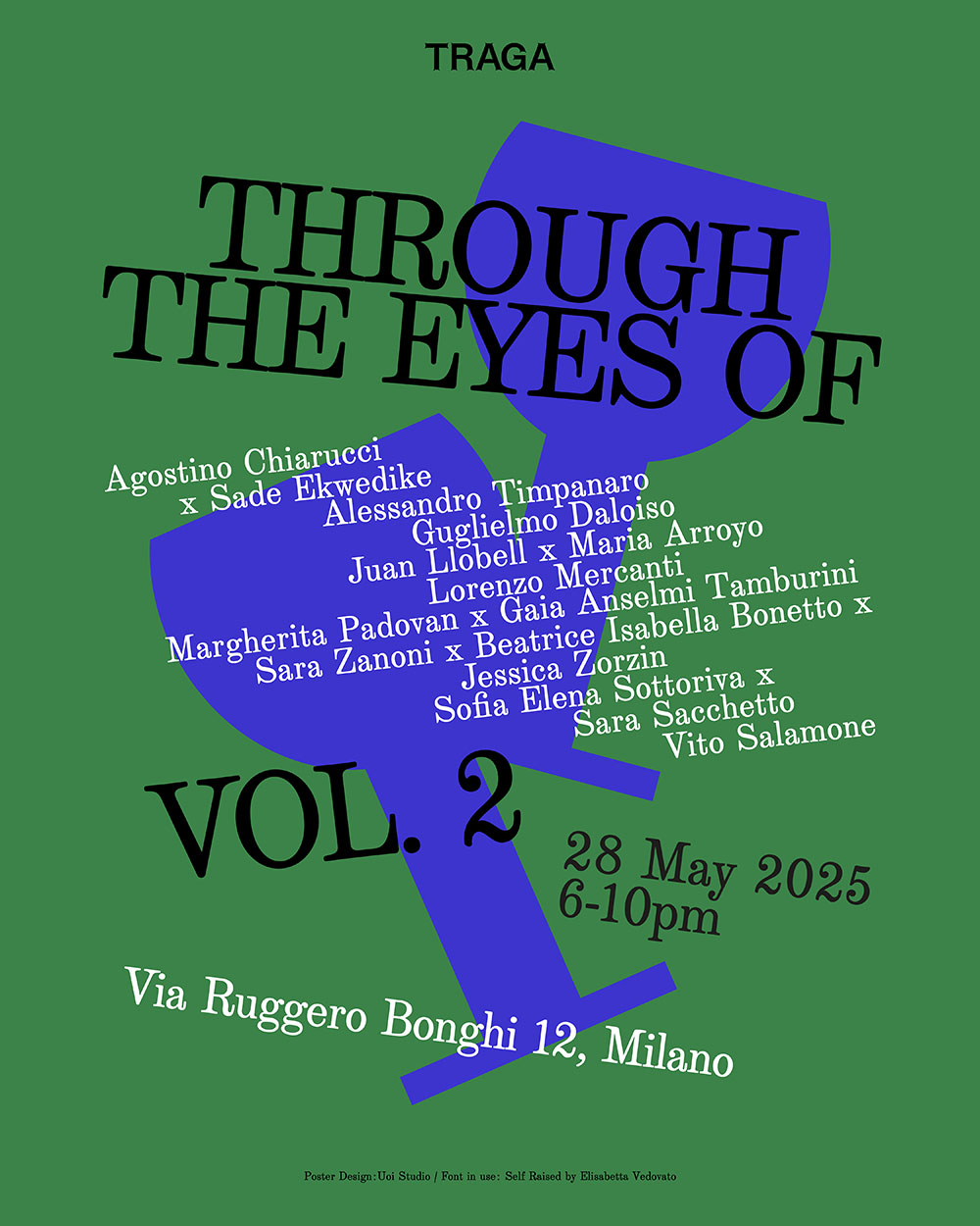 Traga Exhibition Poster, Graphic Design by Uoi Studio and Elisabetta Vedovato