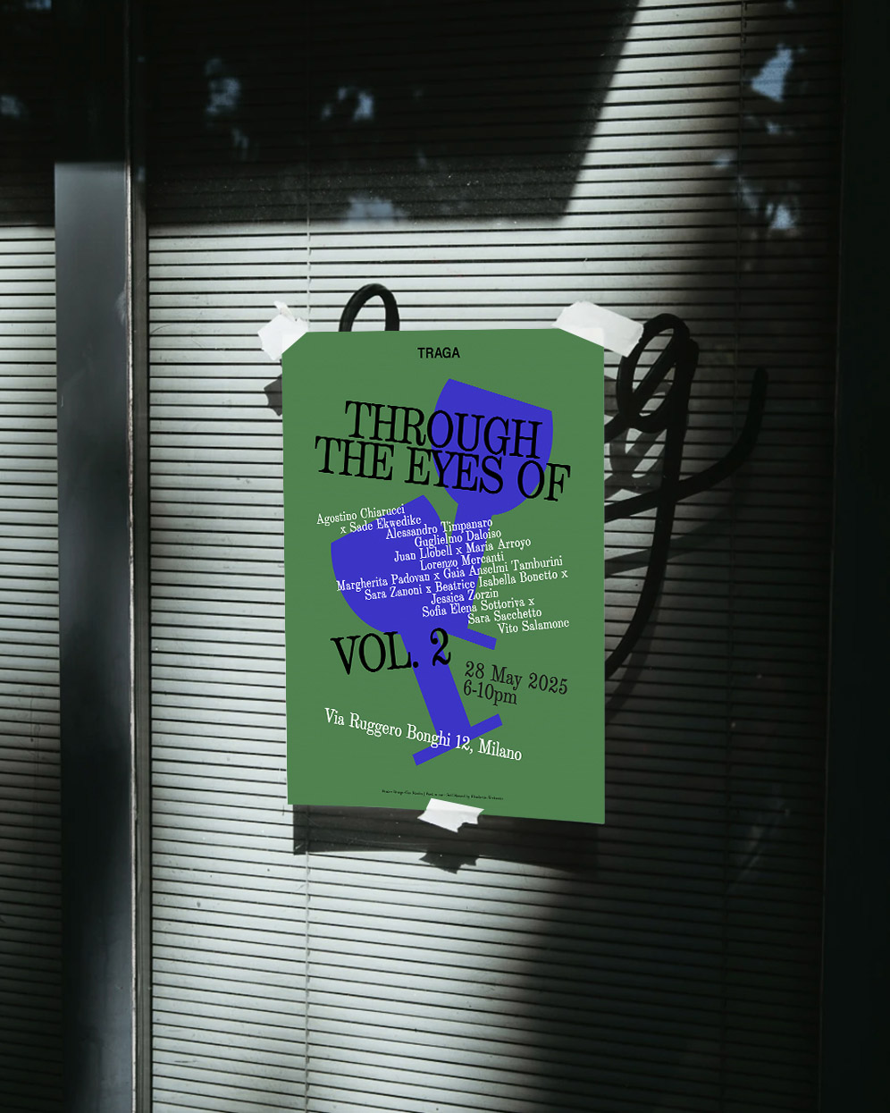 Traga Exhibition Poster, Graphic Design by Elisabetta Vedovato Uoi Studio