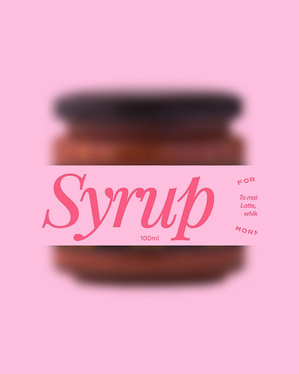 Rose Syrup Jar Pink Packaging Label Design
