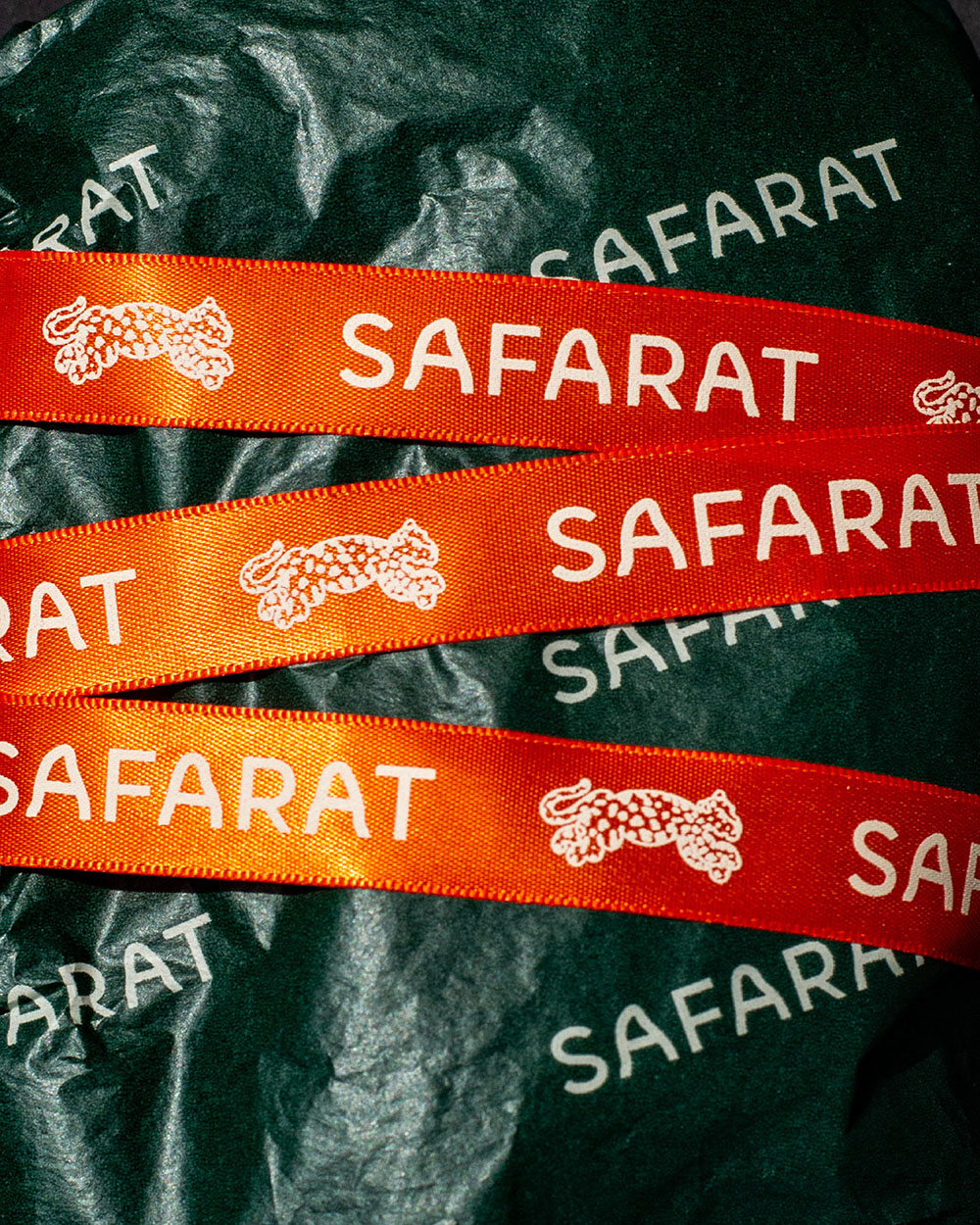 Safarat Brand Identity, Logotype on Wrapping Paper packaging design