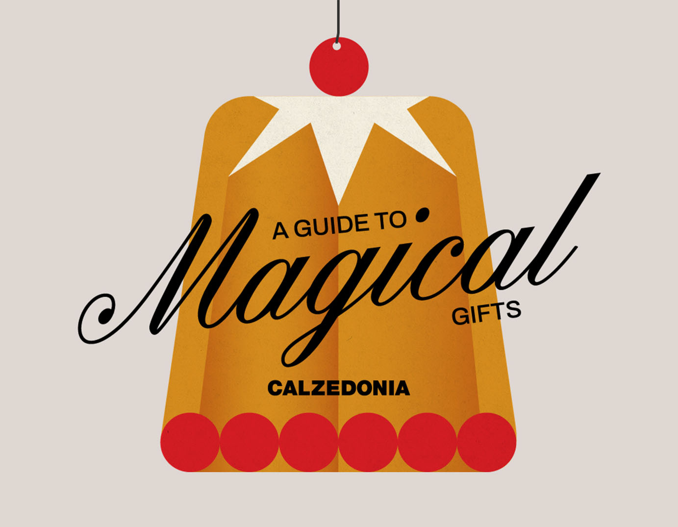 Calzedonia Christmas Guide to magical gifts, campaign cover image - graphic design, art direction